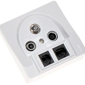 GNIAZDO KOŃCOWE GAR-SAT/2RJ R-TV SAT+RJ45+RJ11