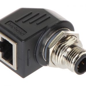 PRZEJŚCIE KĄTOWE M12D-W/RJ45-G