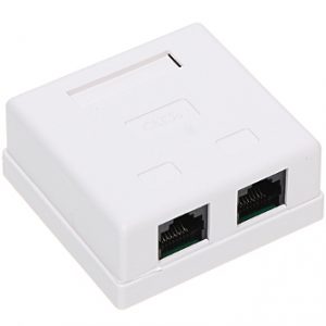 GNIAZDO ZAKOŃCZENIOWE RJ45-2G2 PODWÓJNE