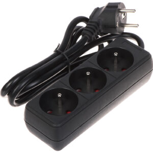 LISTWA ZASILAJĄCA PR-1.5M-3G/B (3 GNIAZDA) 1.3 m