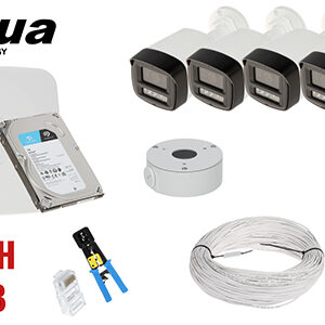 ZESTAW DO MONITORINGU DAHUA-NVR04-4IPCB 4 KAMERY + REJESTRATOR DAHUA